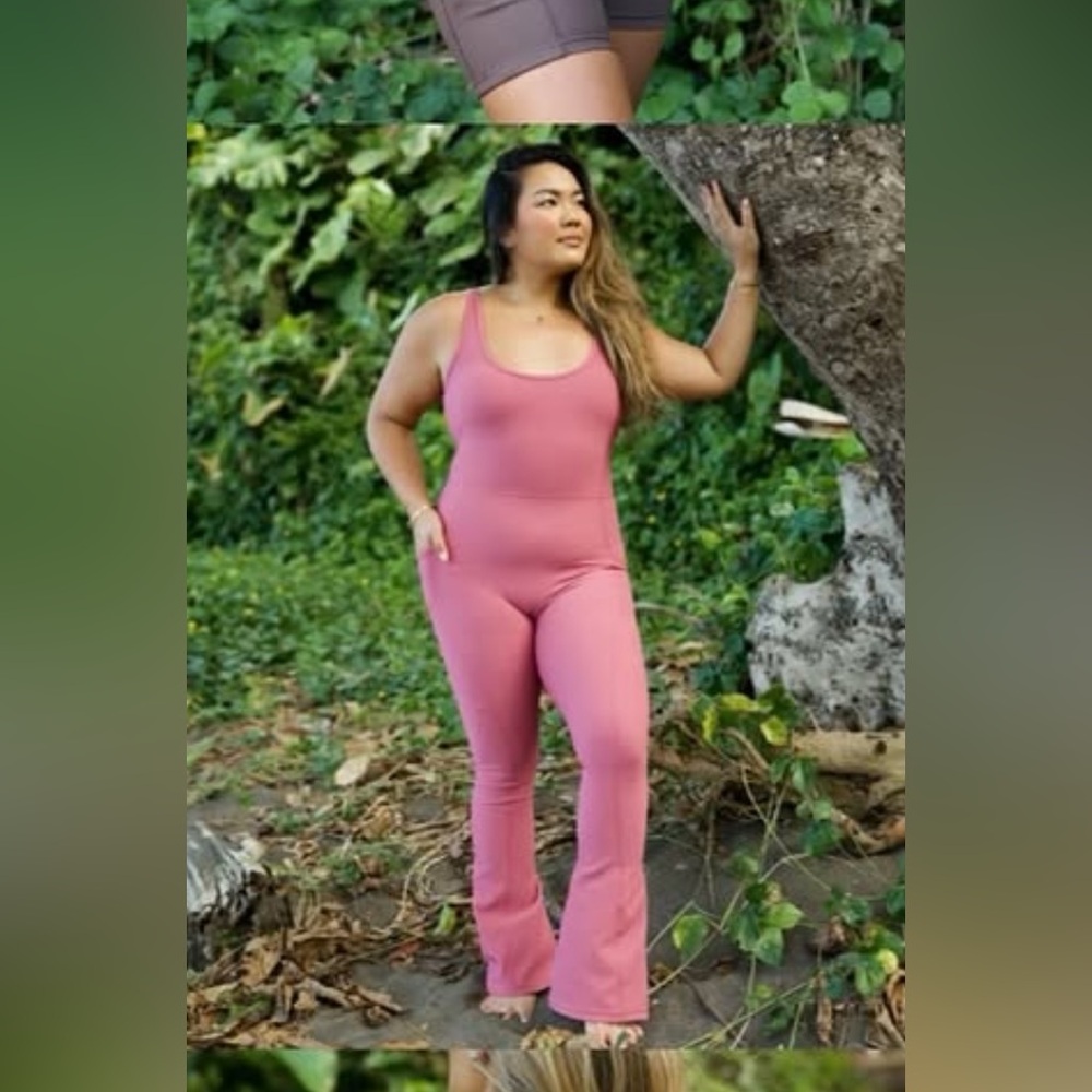 ACTIVE BY TEAL Pink Sleeveless Jumpsuit